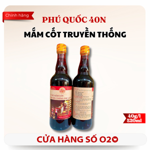 Nước Mắm Cốt Truyền Thống Phú Quốc 40N – Chai 520ml